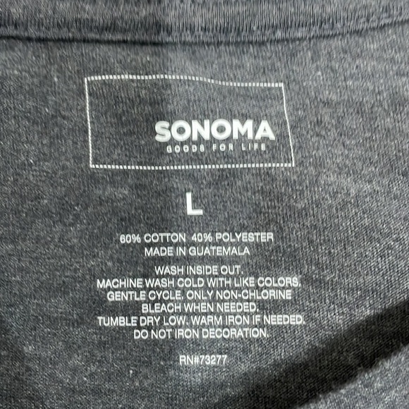 🌸 Sonoma Crewneck Short Sleeve Top Gray with Alpaca L - Picture 4 of 8